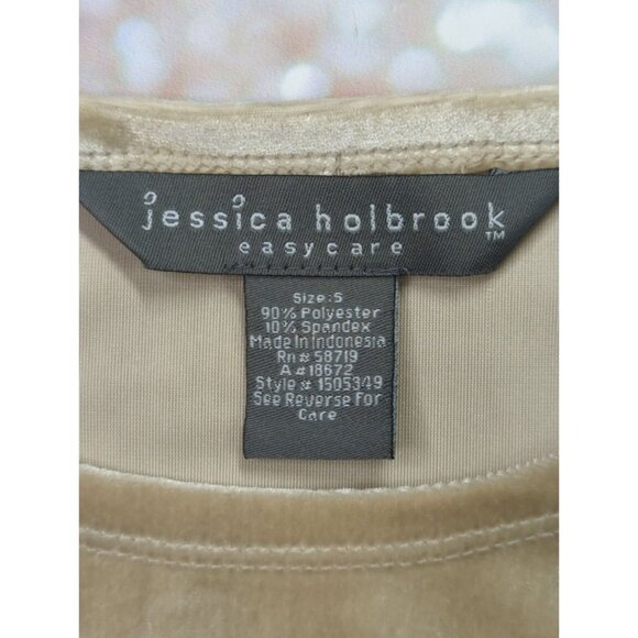 Vintage Jessica Holbrook Size S Set of 2 Stretch Velvet Half Sleeve Tops - Picture 2 of 11